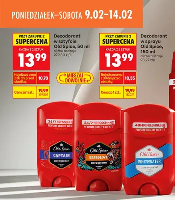 Dezodorant w sztyfcie różne rodzaje promocja w Biedronka