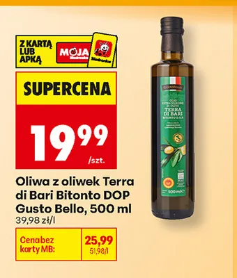 Oliwa z oliwek Terra di Bari Bitonto DOP Gusto Bello promocja w Biedronka