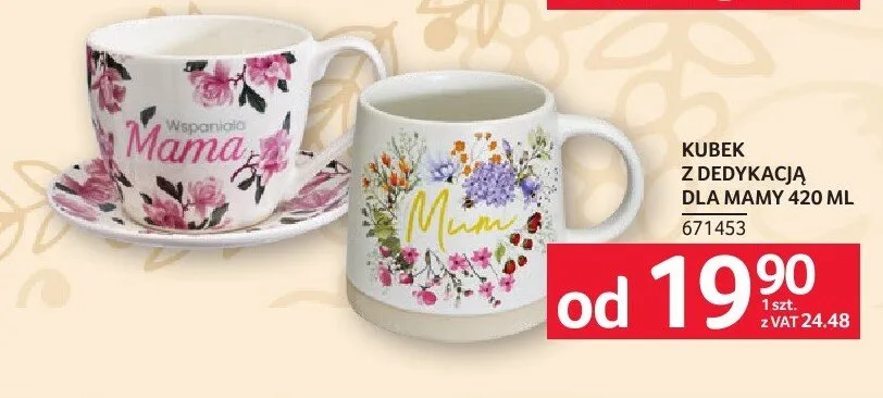 Kubek z dedykacją dla mamy 420ml promocja w Selgros