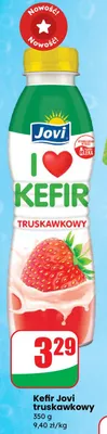 Kefir truskawkowy Jovi promocja w Dino