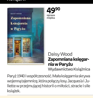 Książka Zapomniana księgarnia w Paryżu promocja w Empik
