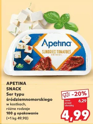 Ser typu śródziemnomorskiego w kostkach różne rodzaje 100g opakowanie promocja w Kaufland