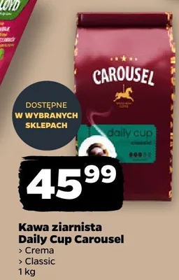 Kawa ziarnista Daily Cup Crema promocja w Netto