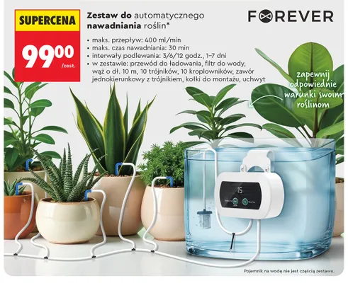 Zestaw do automatycznego nawadniania roślin Forever promocja w Biedronka