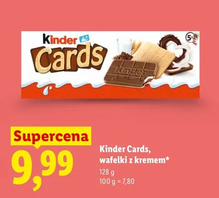 Cards, wafelki z kremem promocja w Lidl