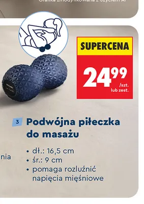 Podwójna piłeczka do masażu Spokey promocja w Biedronka