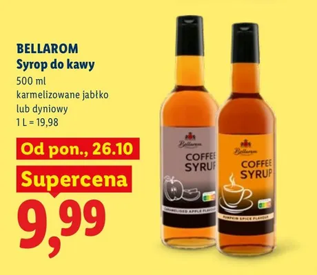 Syrop do kawy dyniowy Bellarom promocja w Lidl
