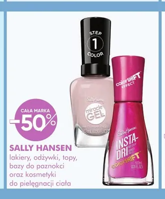 Lakiery odżywki topy bazy do paznokci oraz kosmetyki do pielęgnacji ciała Sally Hansen promocja w Super-Pharm