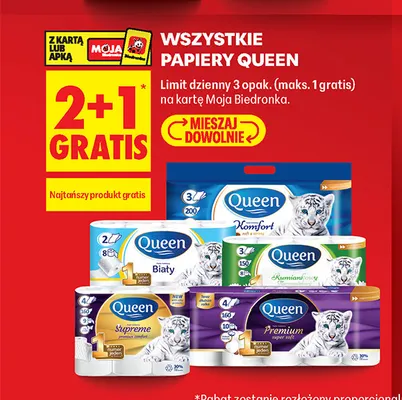 Papiery Queen promocja w Biedronka