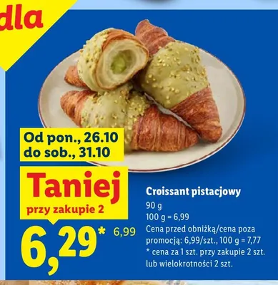 Croissant pistacjowy promocja w Lidl
