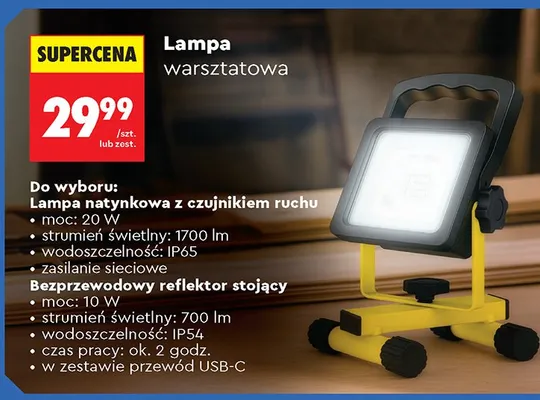 Bezprzewodowy reflektor stojący promocja w Biedronka