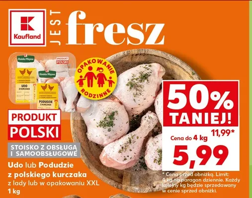 Podudzie z polskiego kurczaka promocja w Kaufland