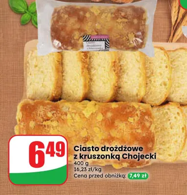Ciasto drożdżowe z kruszonką Chojecki promocja w Dino