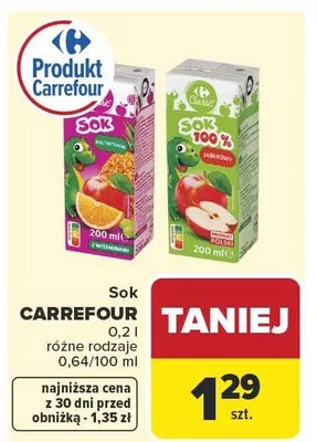 Sok Carrefour multiwitamina z witaminami promocja w Carrefour