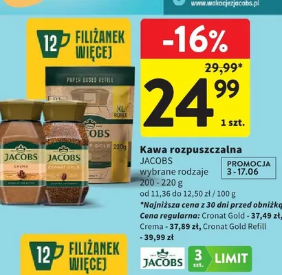 Kawa rozpuszczalna Jacobs promocja w Intermarche