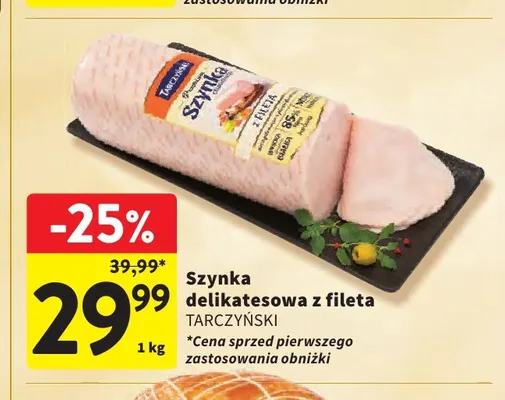 Szynka delikatesowa z fileta Tarczyński promocja w Intermarche