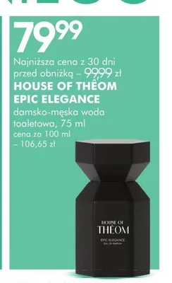 Woda toaletowa damsko-męska House of Thêom Epic Elegance promocja w Super-Pharm