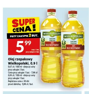 Olej rzepakowy Wielkopolski promocja w Twój Market