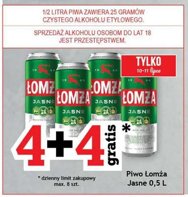 Piwo Łomża Jasne promocja w Gram Market