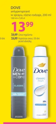Antyperspirant w sprayu Dove Men+Care Classic promocja w Hebe