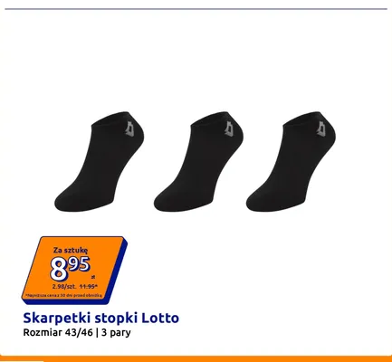Skarpetki stopki Lotto 3-pak promocja w Action