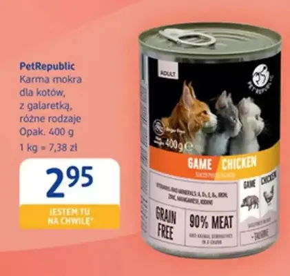 Karma mokra dla kotów PetRepublic promocja w Drogerie DM