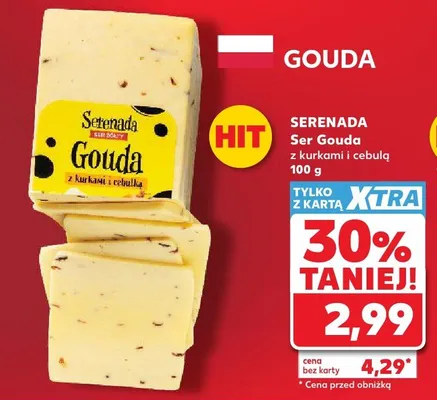 Ser Gouda Serenada z kurkami i cebulką promocja w Kaufland
