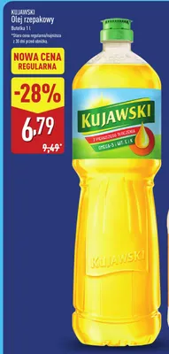 Olej rzepakowy Kujawski promocja w Aldi