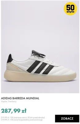 Sneakersy męskie Adidas Barreda Mundial promocja w 50 style