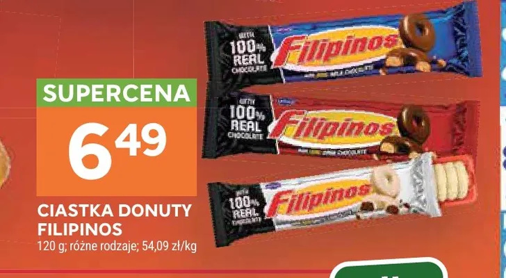 Ciastka donuty Filipinos promocja w Stokrotka