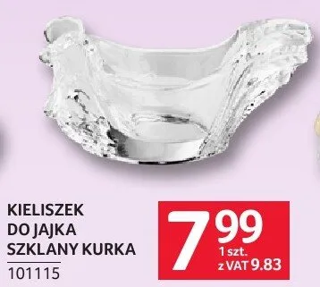 Kieliszek do jajka szklany kurka promocja w Selgros