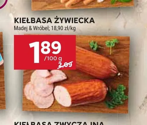 Kiełbasa żywiecka Madej & Wróbel promocja w Stokrotka