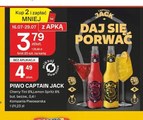 Piwo Captain Jack Lemon Spritz promocja w Chorten