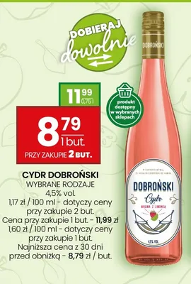 Cydr Dobroński Malina z limonką promocja w Twój Market