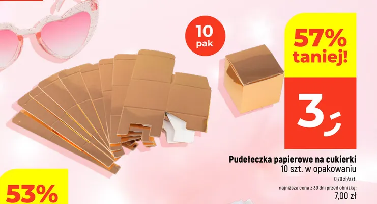 Pudełeczka papierowe na cukierki 10-pak promocja w Dealz