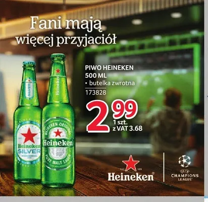 Piwo Heineken Original promocja w Selgros