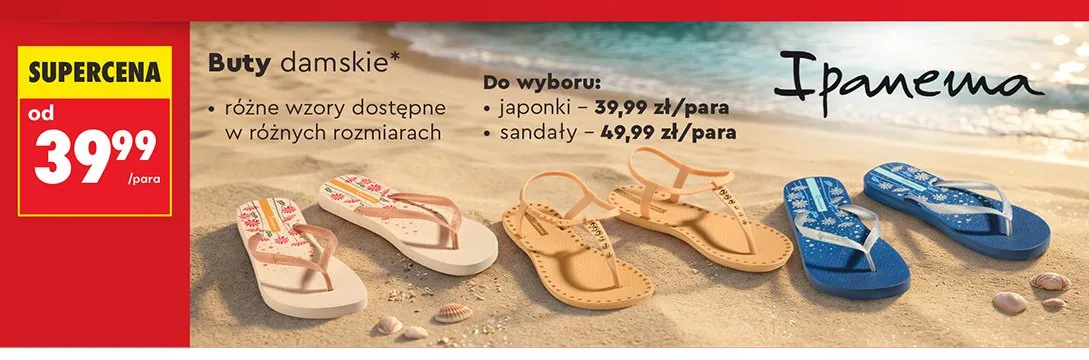 Sandały damskie Ipanema promocja w Biedronka