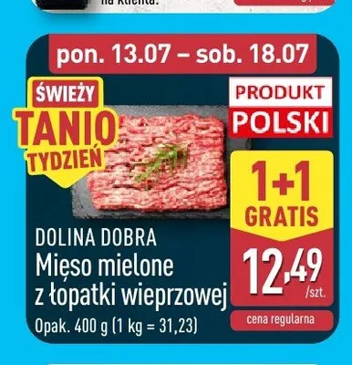 Miśo mielone z łopatki wieprzowej Dolina Dobra promocja w Aldi