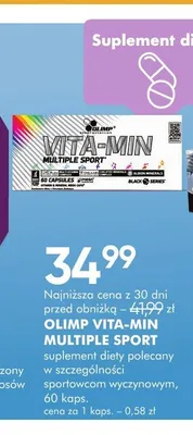 Suplement diety Olimp Vita-Min Multiple Sport promocja w Super-Pharm