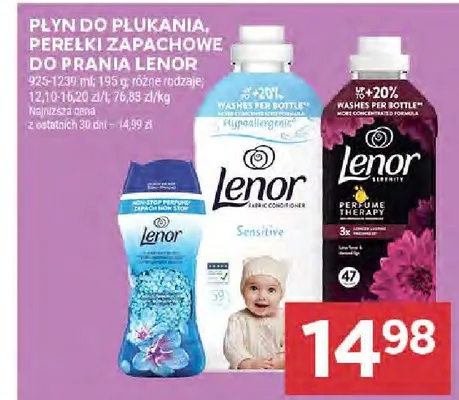Płyn do płukania, perełki zapachowe do prania Lenor 925-1230 ml, 195 g różne rodzaje promocja w Stokrotka