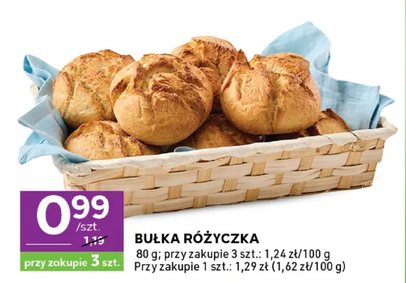 Bułka różyczka promocja w Stokrotka