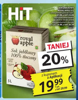 Sok jabłkowy Royal Apple promocja w Selgros