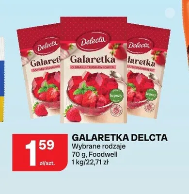 Galaretka o smaku wiśniowym Delecta promocja w Chorten