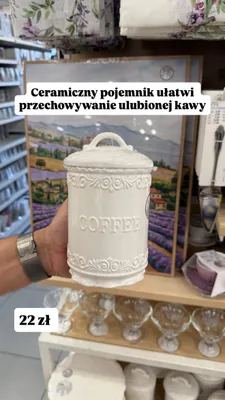 Ceramiczny pojemnik na kawę promocja w Pepco