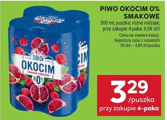 Piwo okocim 0% smakowe promocja w Stokrotka