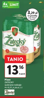 Piwo Žatecký 4-pak promocja w Intermarche