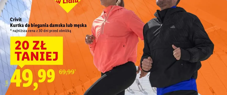 Kurtka do biegania damska lub męska promocja w Lidl