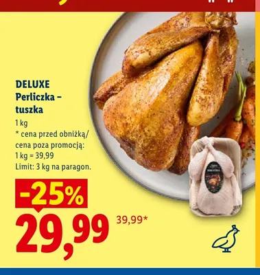 Perliczka tuszka Deluxe promocja w Lidl
