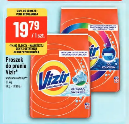 Proszek do prania Vizir promocja w POLOmarket