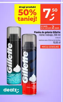 Pianka do golenia Gillette Sensitive Skin promocja w Dealz